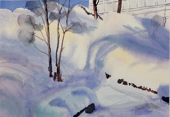 Högskoleberget i snö