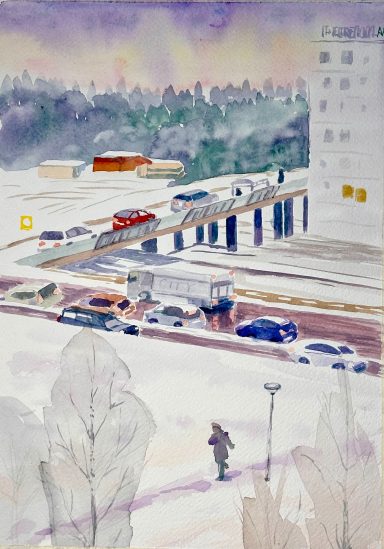 Ateljéutsikt januari